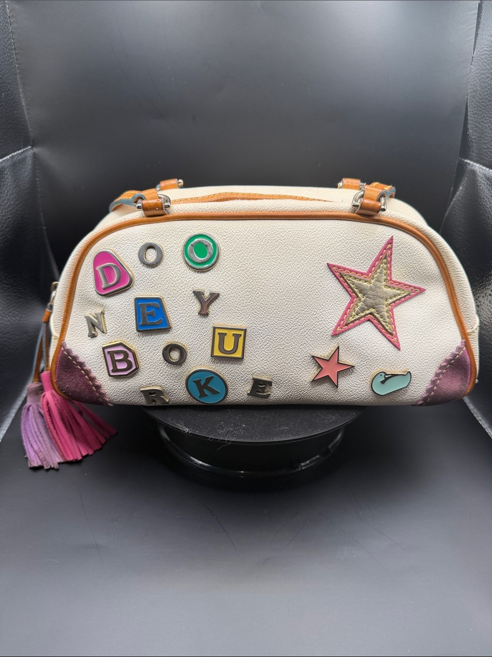 RARE - VINTAGE - Dooney & Bourke Lindsay Lohan #5 Rainbow IT Bag